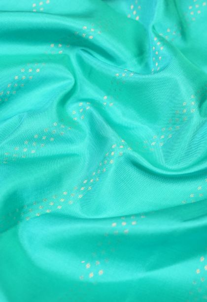 Admiral Blue Soft Silk Saree with Gold Zari Stripes