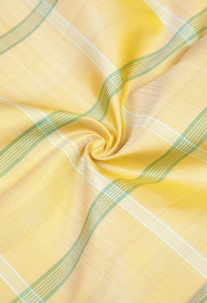 Cream White Kanchipuram Silk Sarees with Without Zari Zari Checks