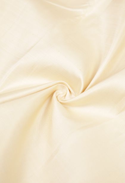 Cream White Kanchipuram Silk Sarees with Without Zari Zari Plain