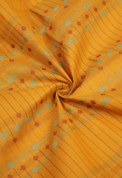 Beige Yellow Kovai Cotton Sarees with Without Zari Zari Stripes