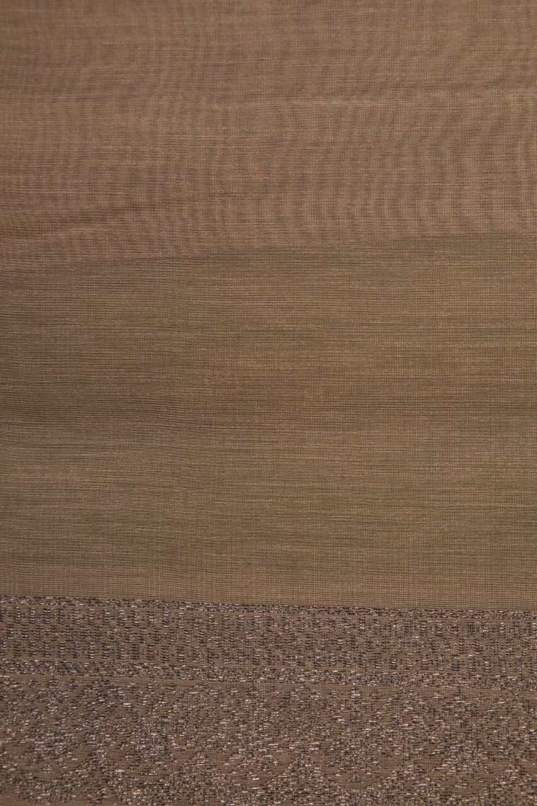 Basil Green Silk Cotton Sarees with Bronze Zari Buttis (small Dots Or Motifs) view 3