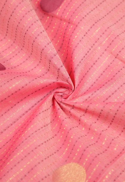 Rosewood Pink Kovai Cotton Sarees with Without Zari Zari Stripes