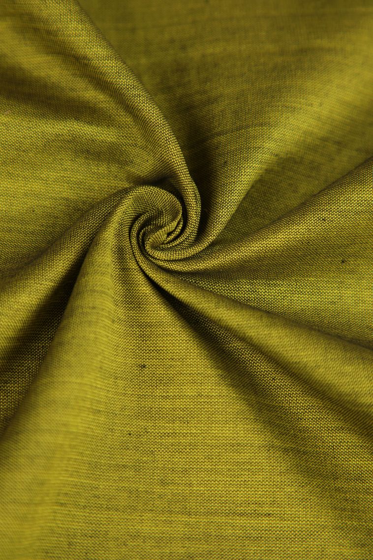 Pear Green Poly Cotton Sarees with Without Zari Zari Animal And Bird Motifs view 4