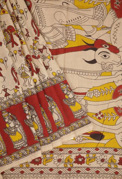 Linen White Cotton Sarees with Without Zari Zari Animal And Bird Motifs