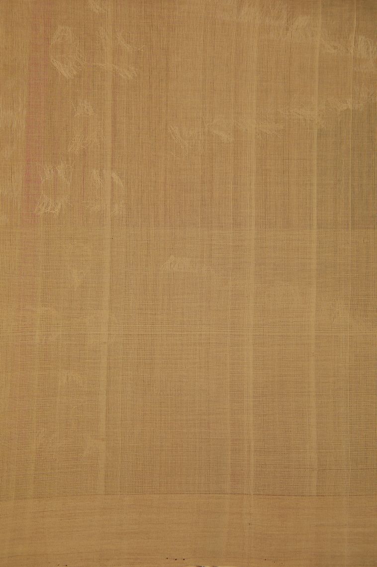 Forest Green Pure Handloom Kovai Cotton with Gold Zari Geometric Shapes view 3