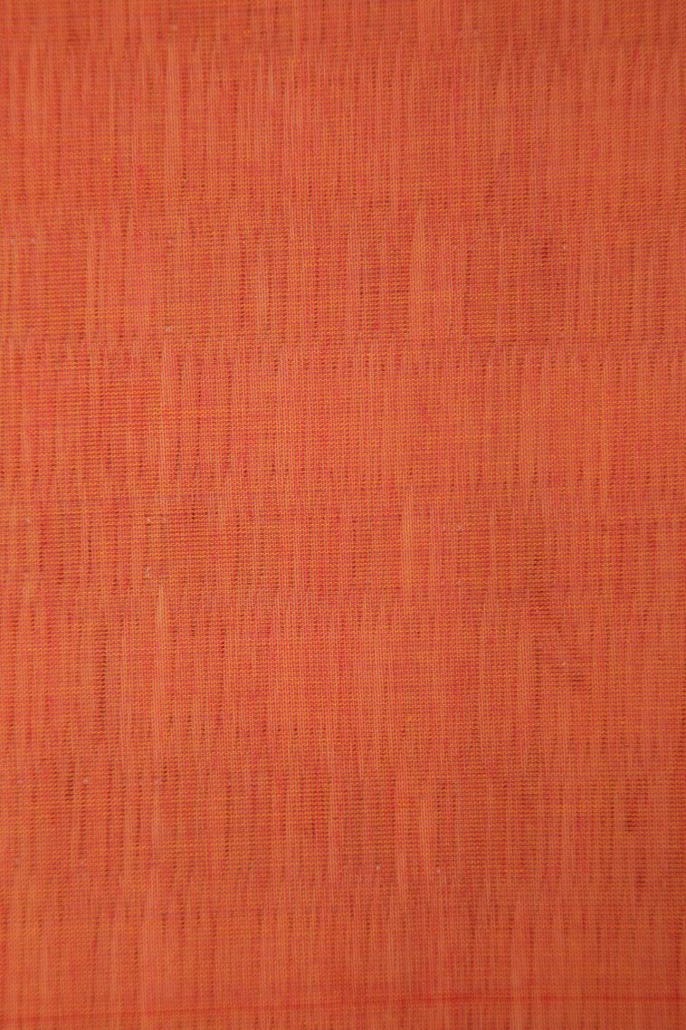 Fire Orange Kanchi Cotton Sarees with Without Zari Zari Floral Patterns view 3