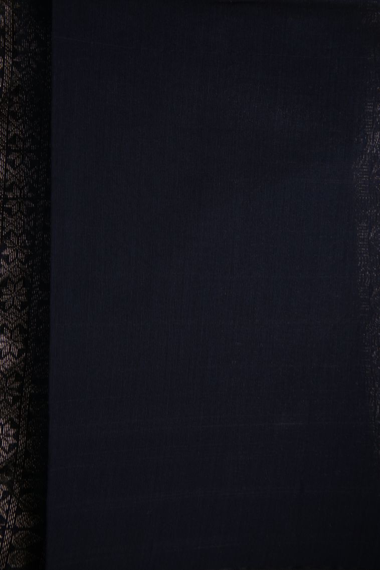 Rich Gold Silk Cotton Sarees with Silver Zari Checks And Puttas view 3