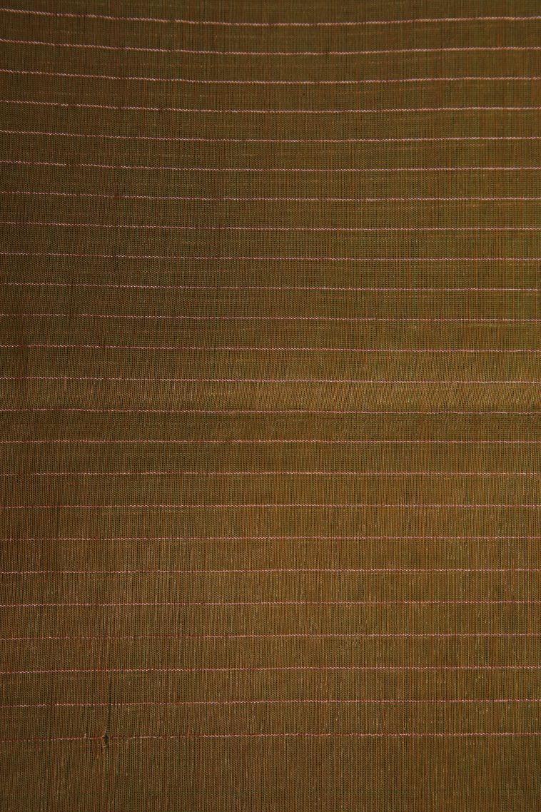 Pine Green Silk Cotton Sarees with Gold Zari Floral Patterns view 3