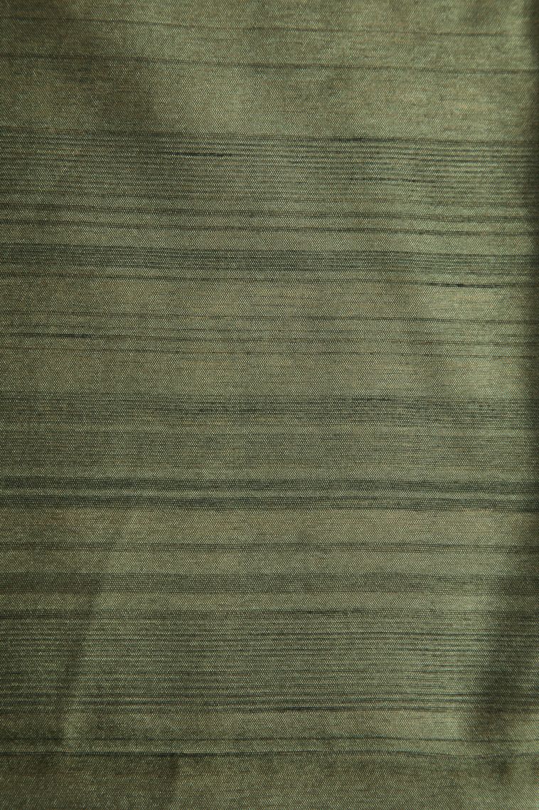 Juniper Green Semi Tussar Silk with Without Zari Zari Floral Patterns view 3