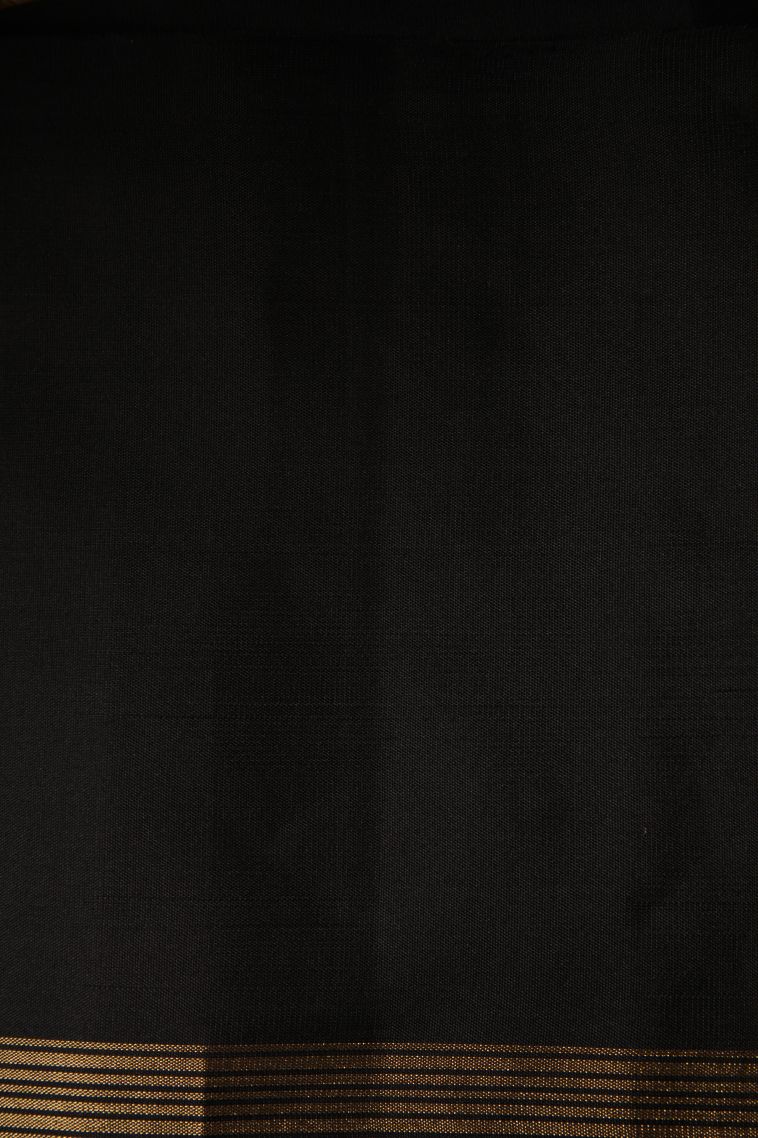 Peach Pink Soft Silk Saree with Gold Zari Rain Drops Mottif view 3