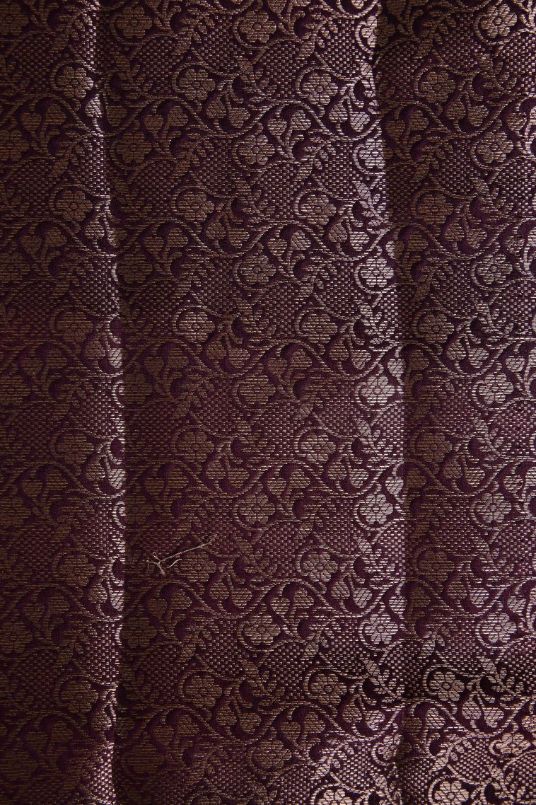 Damp Black Jute Sarees with Gold Zari Buttis (small Dots Or Motifs) view 3