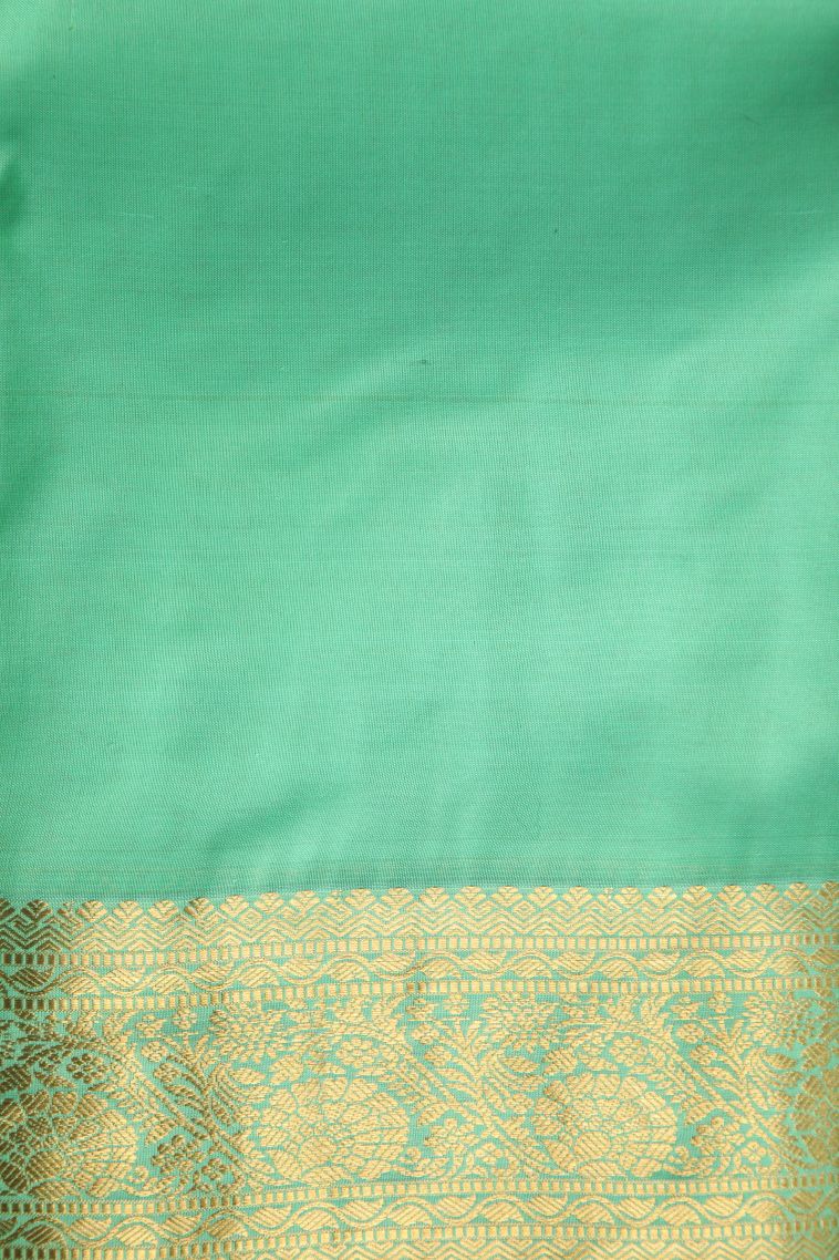 Plum Purple Soft Silk Saree with Gold Zari Floral Puttas view 3