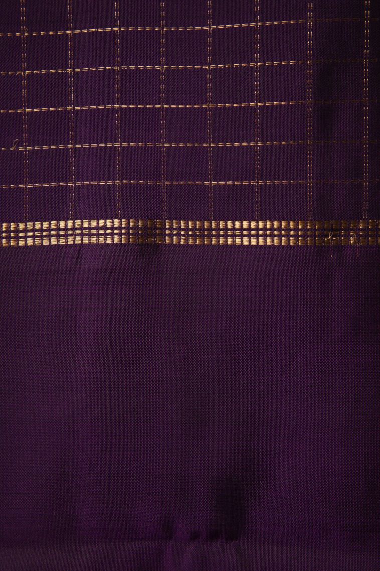 Sapphire Blue Soft Silk Saree with Gold Zari Raindrops Model view 3