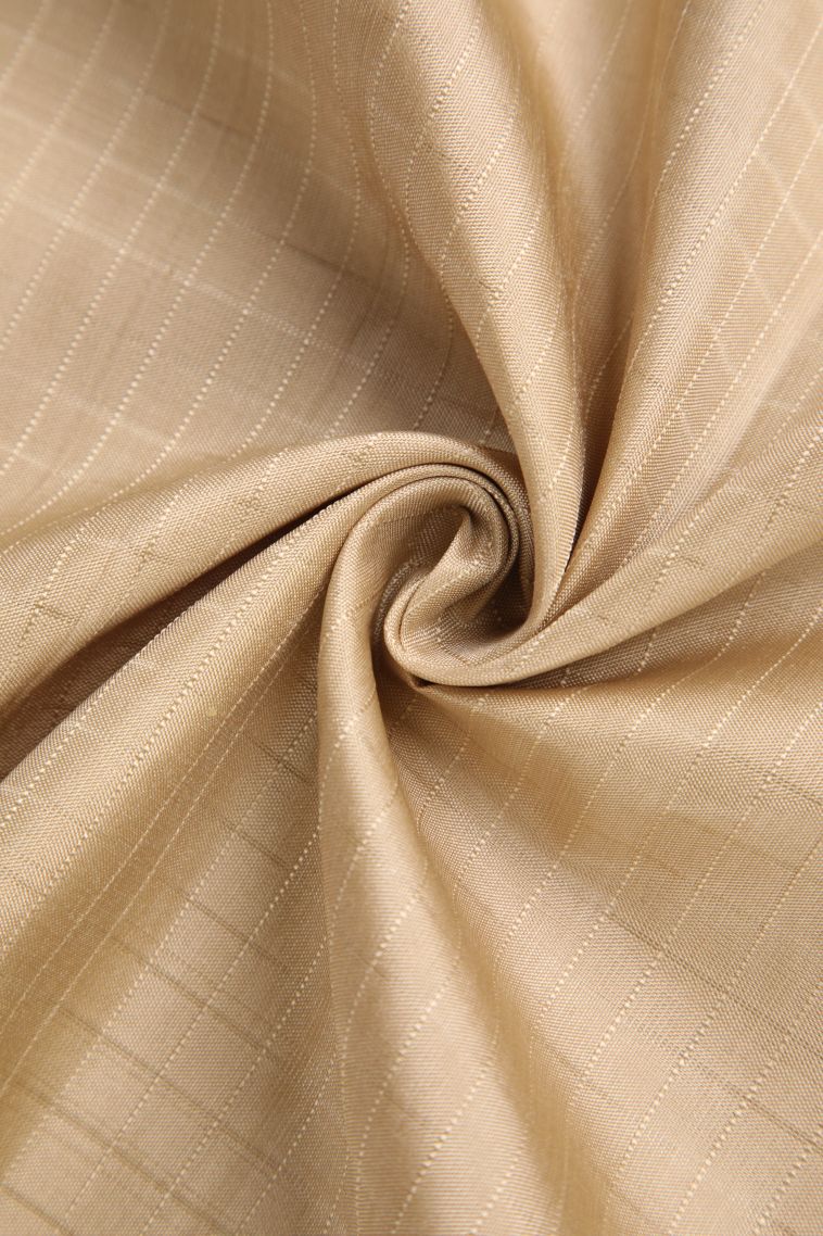 Coconut White Soft Silk Saree with Gold Zari Checks view 4