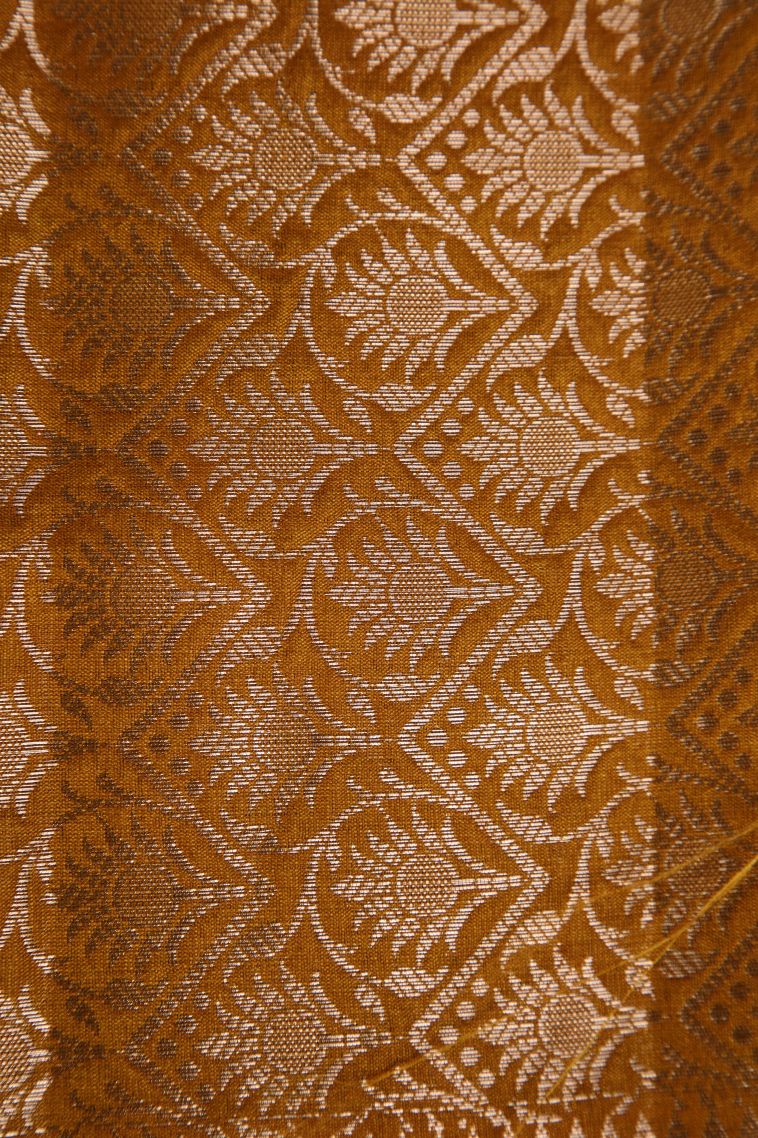 Aegean Blue Jute Sarees with Gold Zari Buttis (small Dots Or Motifs) view 3