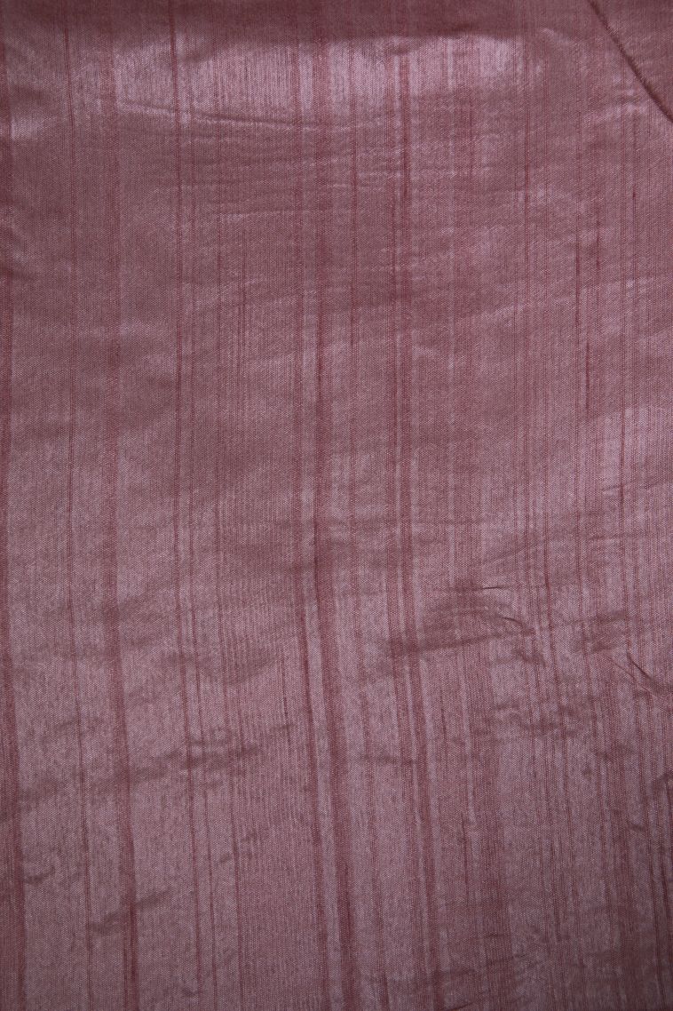 Crepe Pink Semi Tussar Silk with Without Zari Zari Buttis (small Dots Or Motifs) view 3