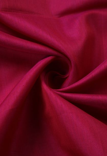 Candy Red Silk Cotton Sarees with Silver Zari Floral Patterns