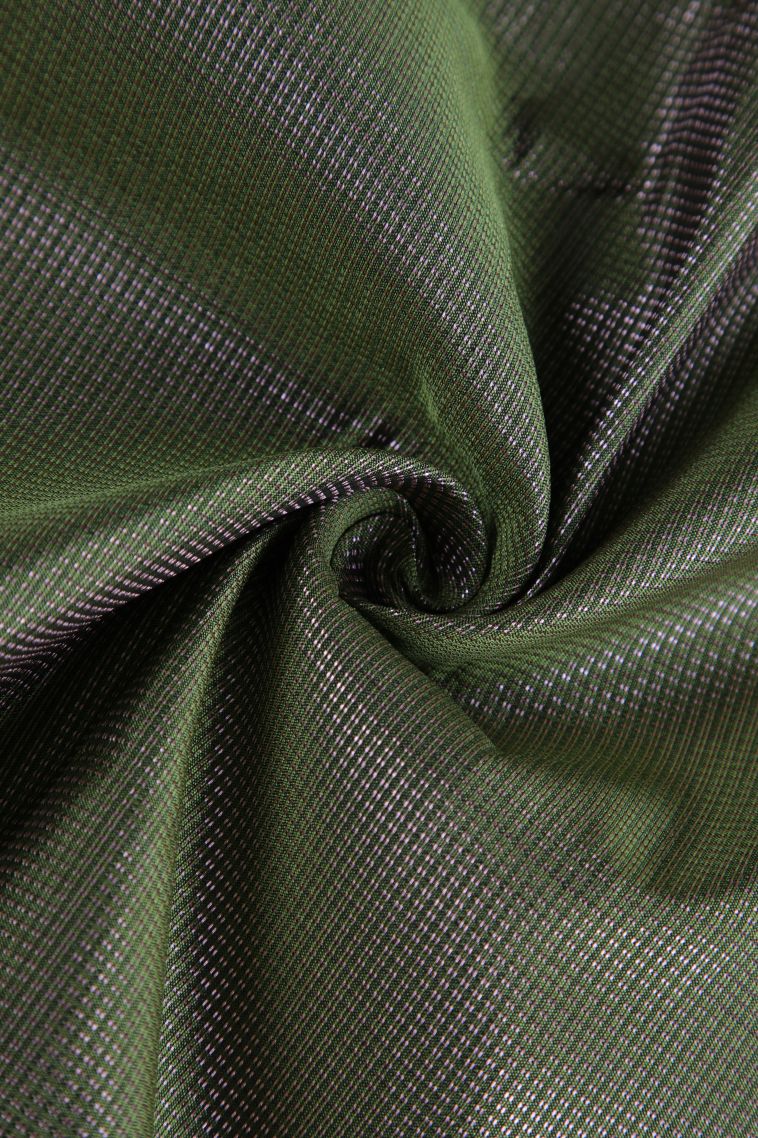 Moccon Green Soft Silk Sarees with Gold Zari Checks view 4