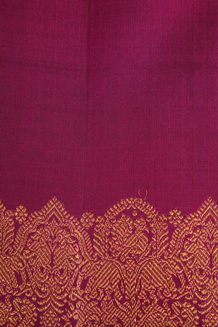 Admiral Blue Kanchipuram Silk Sarees with Gold Zari Buttis (small Dots Or Motifs) view 3