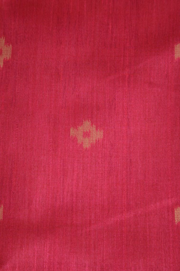 Forest Green Semi Tussar Silk with Gold Zari Buttis (small Dots Or Motifs) view 3