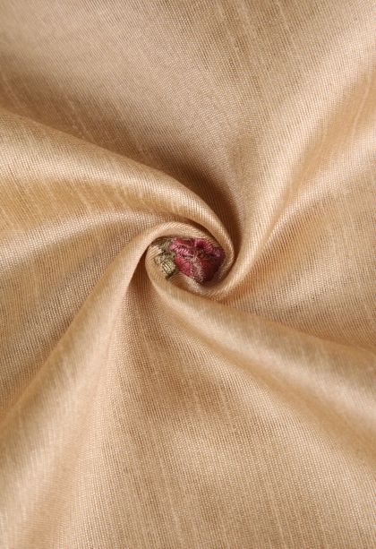 Vanilla Custard Yellow Semi Raw Silk Printed with Without Zari Zari Floral Patterns