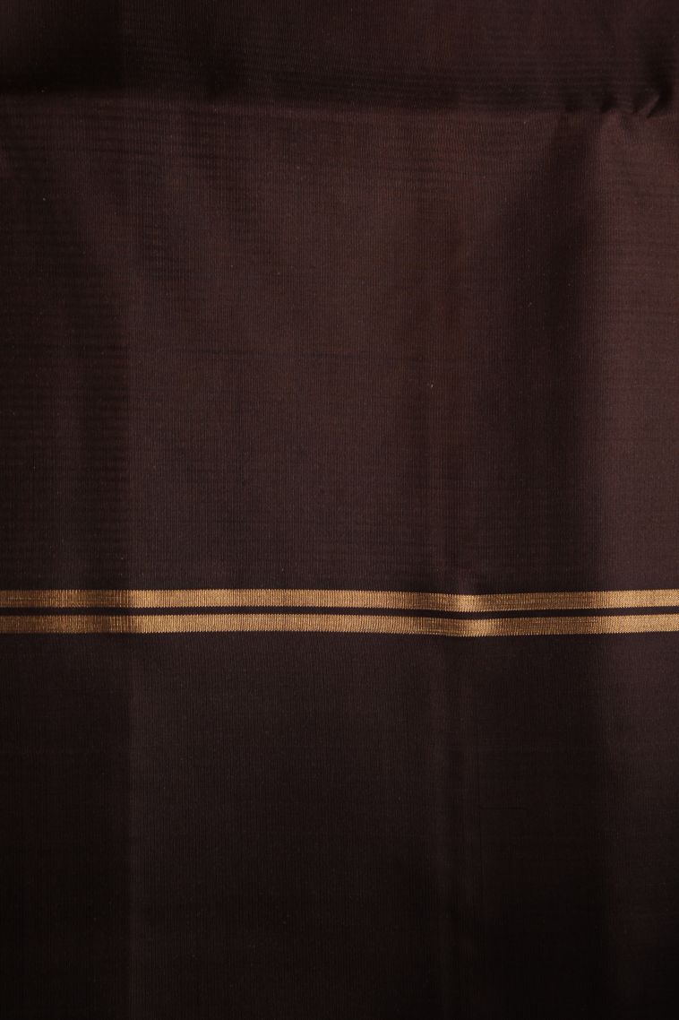 Marmalade Orange Soft Silk Saree with Gold Zari Raindrops Model view 3