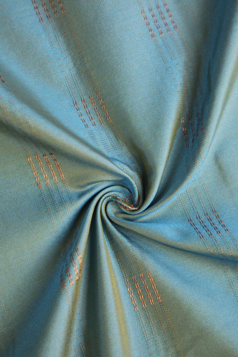 Lemon Yellow Soft Silk Saree with Gold Zari Stripes view 4