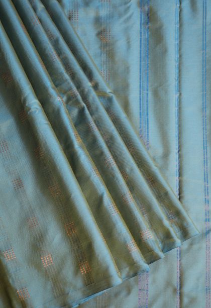 Lemon Yellow Soft Silk Saree with Gold Zari Stripes