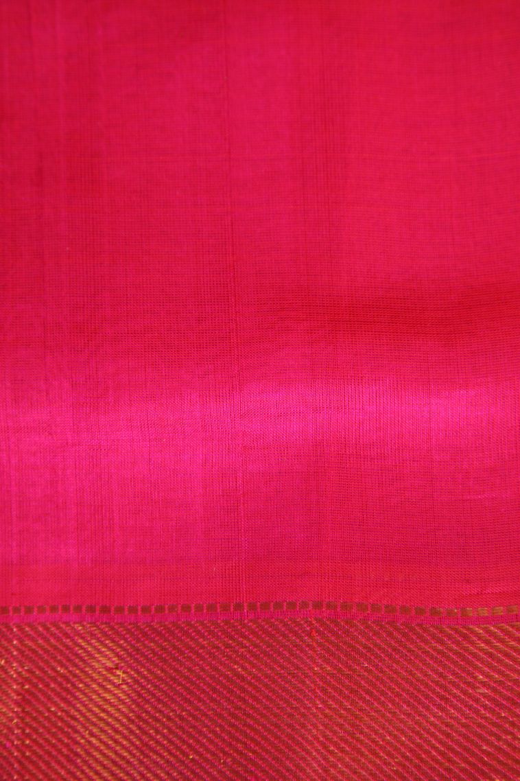 Fawn Yellow Silk Cotton with Gold Zari Plain view 3