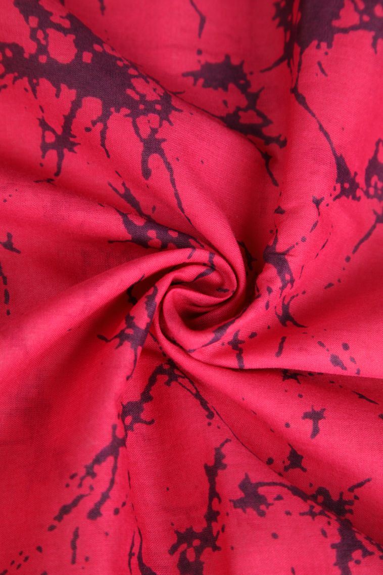 Hot Pink Cotton Sarees with Without Zari Zari Floral Patterns view 4