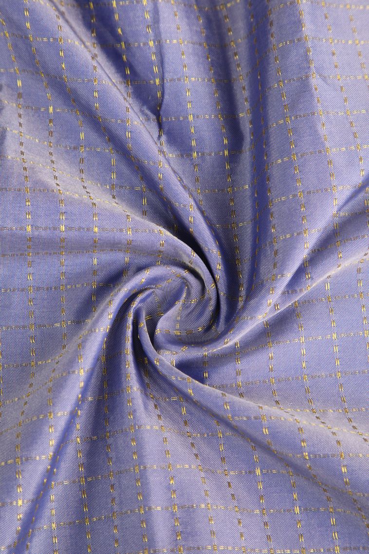 Indigo Blue Soft Silk Saree with Gold Zari Vaira Oosi view 4