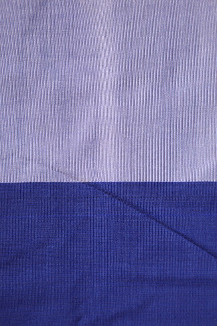 Indigo Blue Soft Silk Saree with Gold Zari Vaira Oosi view 3