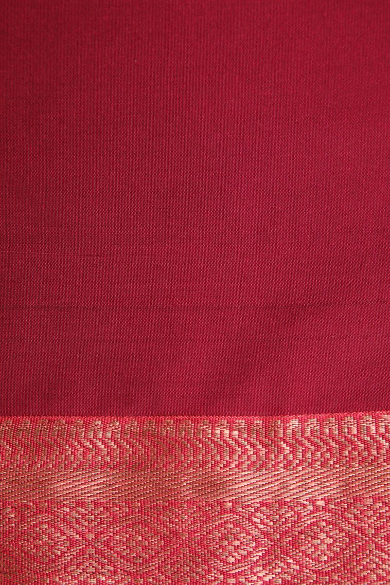 Marmalade Orange Apoorva Silk Sarees with Gold Zari Floral Patterns view 3