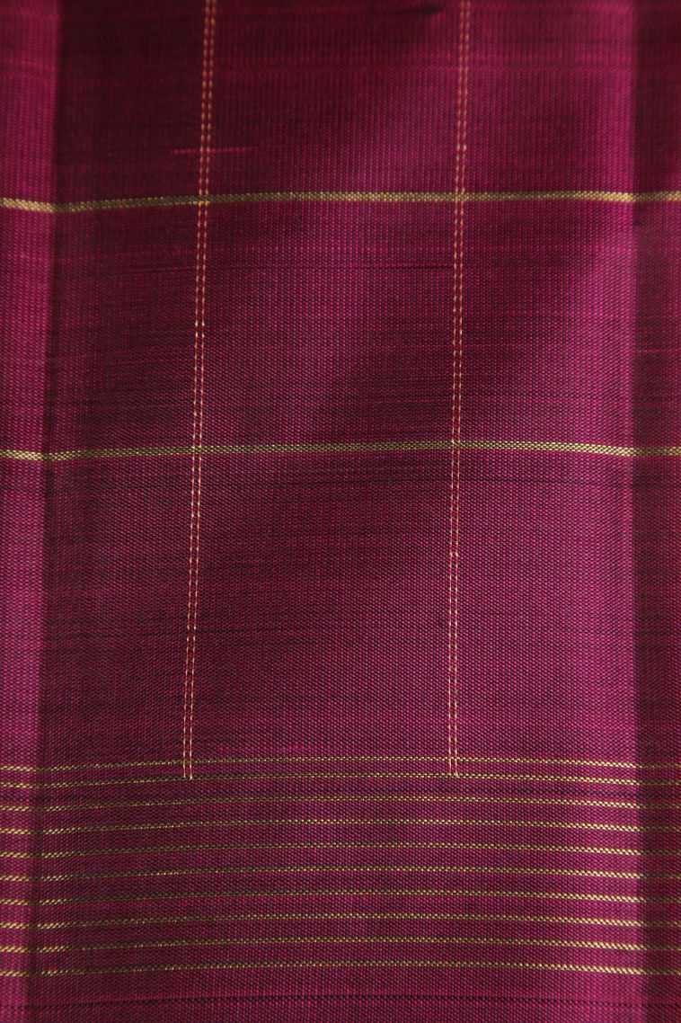 Lemon Yellow Soft Silk Saree with Gold Zari Checks view 3