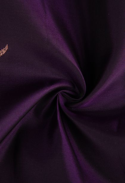 Viola Purple Soft Silk Saree with Copper Zari Floral Puttas