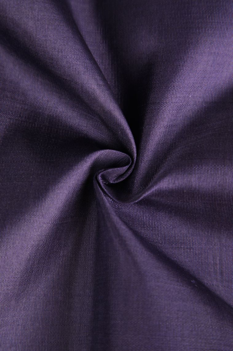 Berry Blue Kanchipuram Silk Sarees with Gold Zari Plain view 4