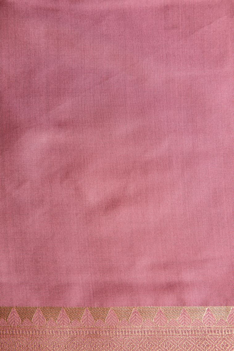 Bosenberry Purple Apoorva Silk Sarees with Gold Zari Kodi Pattern view 3