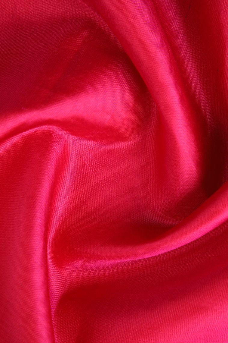 Candy Red Soft Silk Saree with Gold Zari Floral Patterns view 4