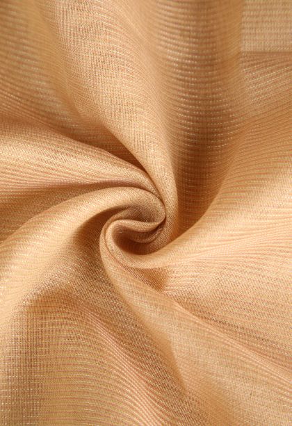 Sepia Yellow Tussar Saree with Silver Zari Plain