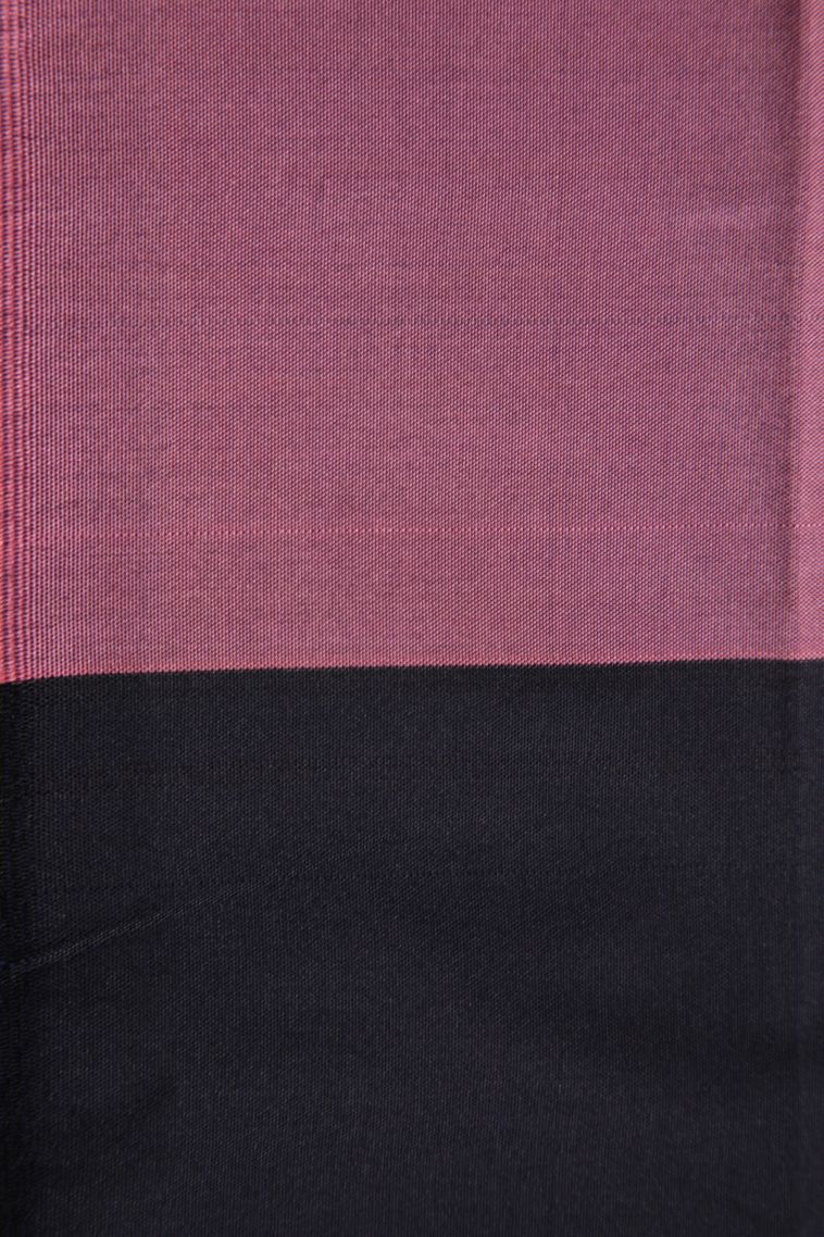 Lean Pink Soft Silk Saree with Gold Zari Checks view 3