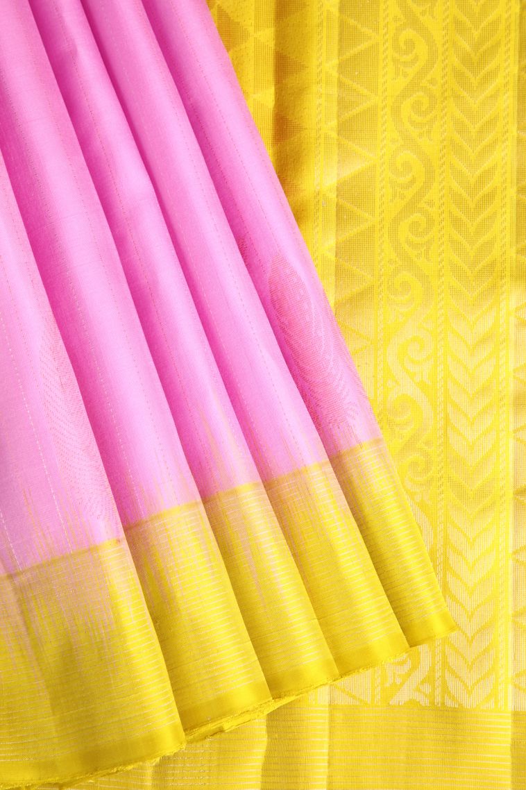 Taffy Pink Soft Silk Saree with Gold Zari Vaira Oosi