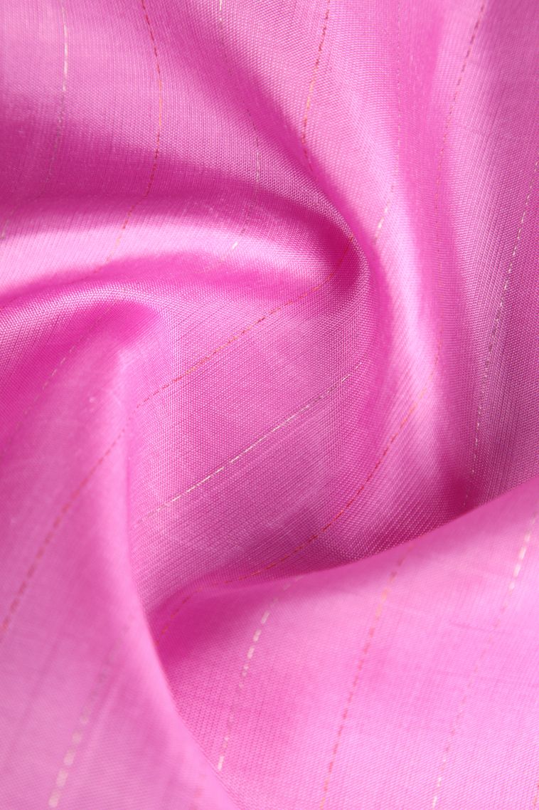 Taffy Pink Soft Silk Saree with Gold Zari Vaira Oosi view 4