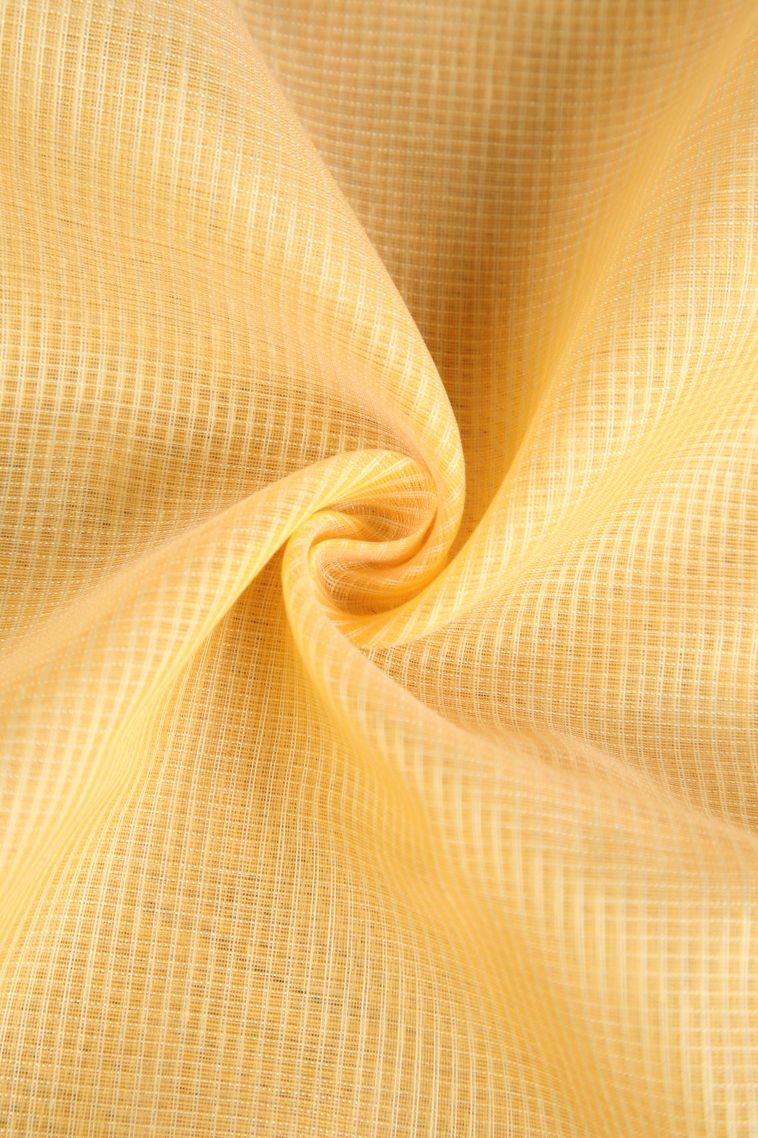 Biscotti Yellow Manipuri Cotton Sarees with Gold Zari Embroidary view 4