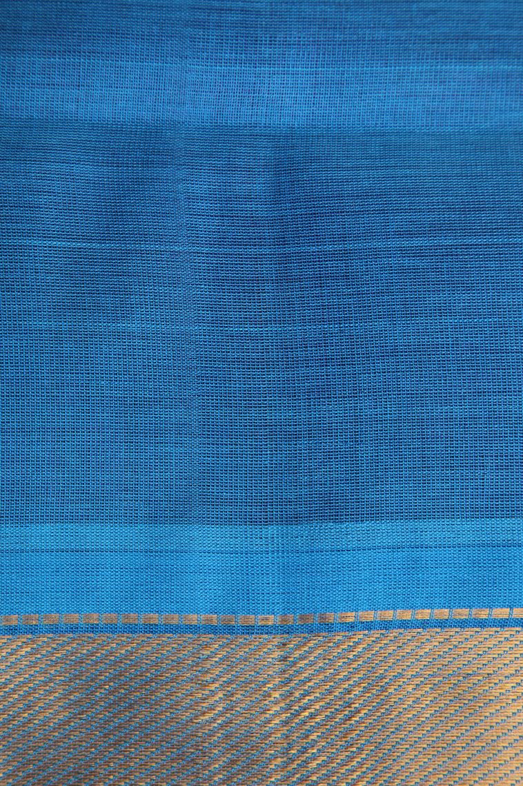 Bosenberry Purple Silk Cotton with Gold Zari Plain view 3