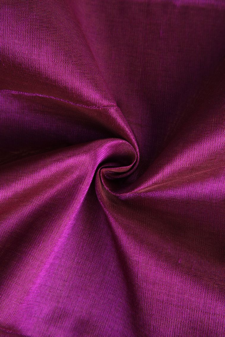 Bosenberry Purple Silk Cotton with Gold Zari Plain view 4