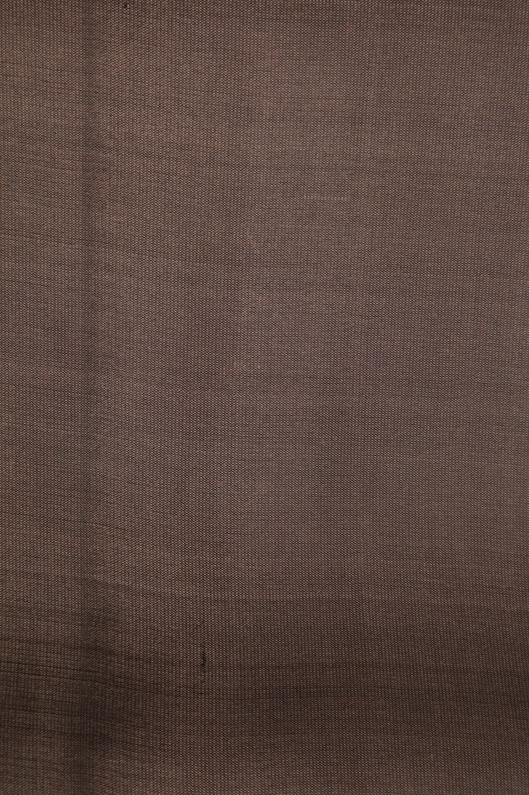 Ocean Blue Soft Silk Saree with Copper Zari Floral Patterns view 3