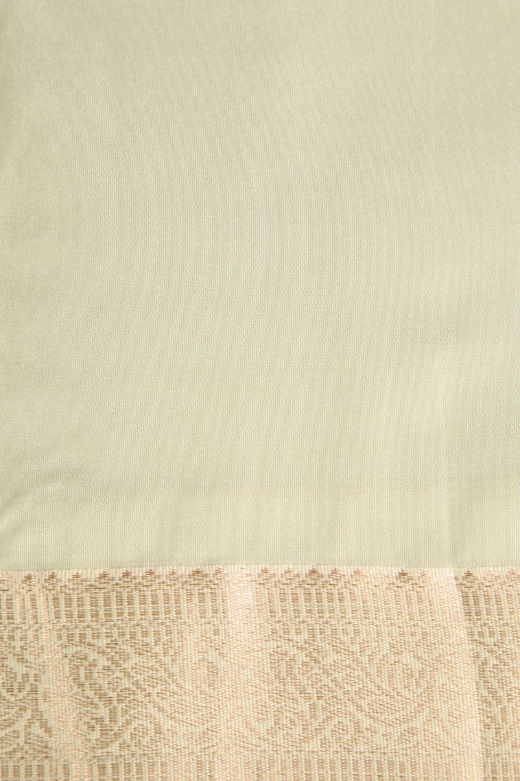 Fire Orange Apoorva Silk Sarees with Gold Zari Floral Puttas view 3