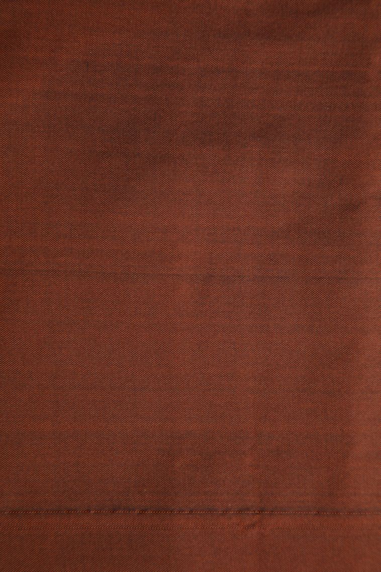 Tawny Brown Soft Silk Saree with Gold Zari Checks view 3