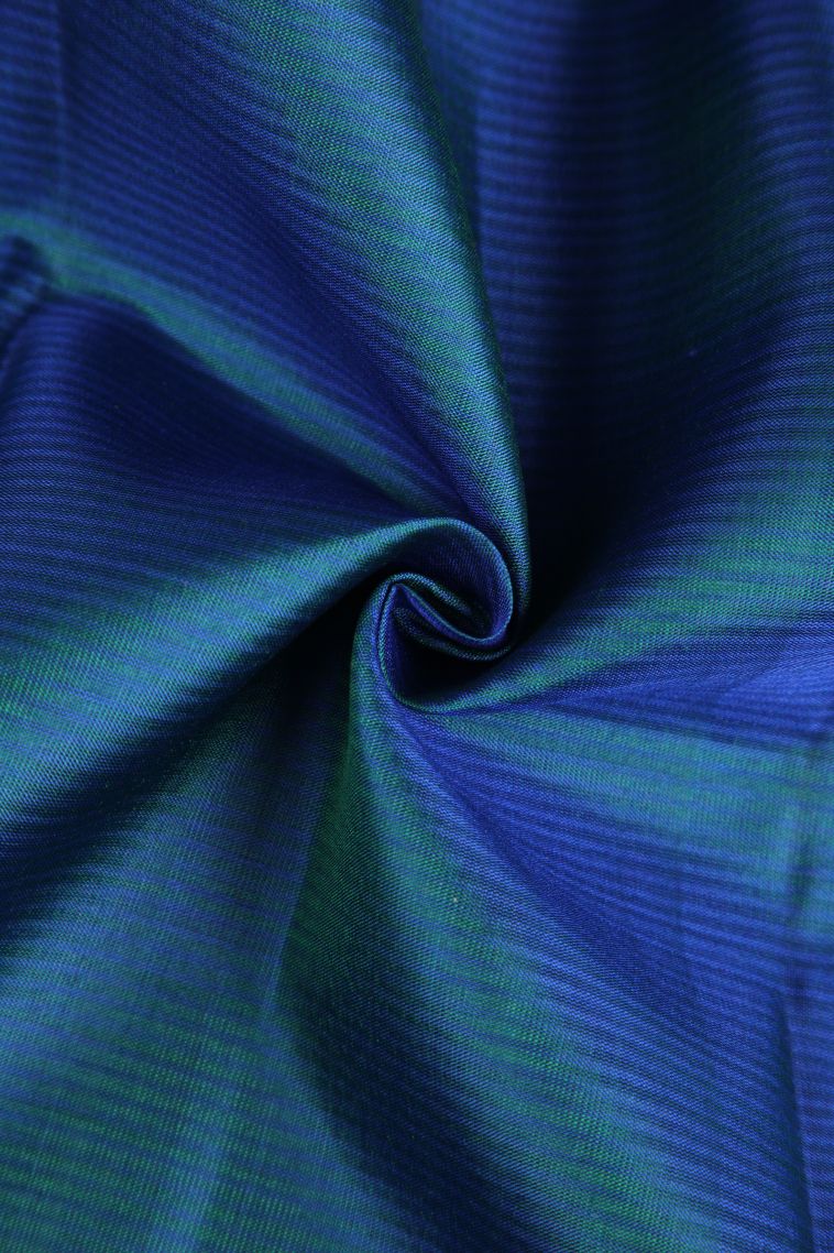 Cerulean Blue Soft Silk Saree with Gold Zari Annam Rudhratcham view 4