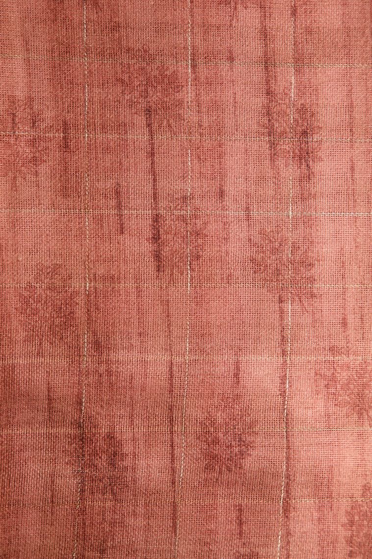 Ginger Orange Jute Sarees with Silver Zari Checks view 3